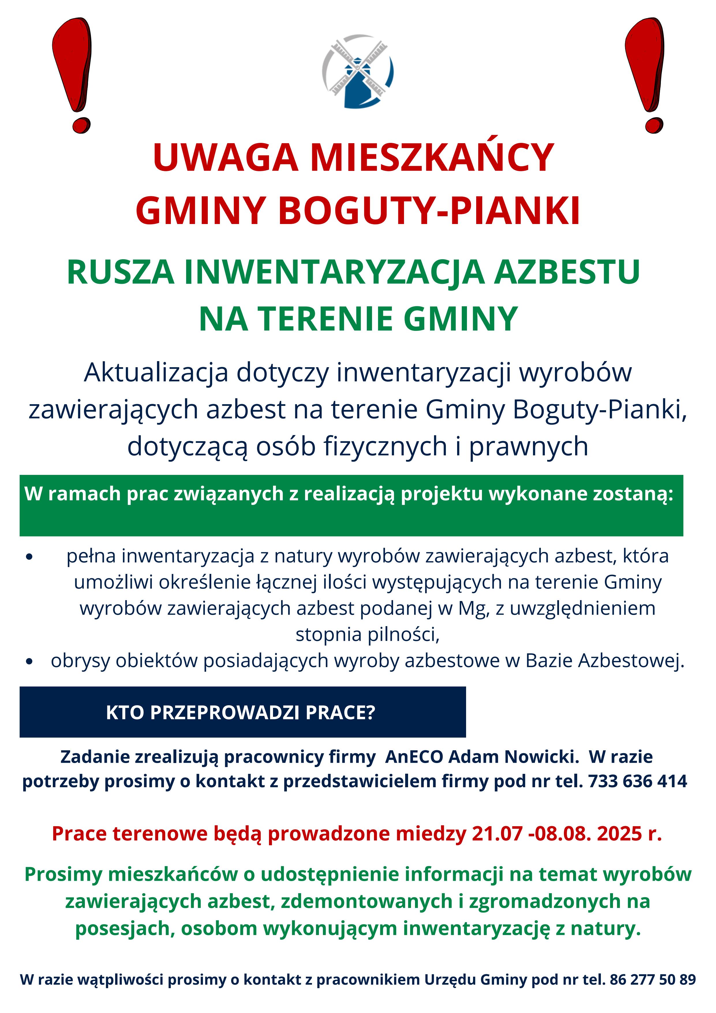 inwentaryzacja azbestu 2025