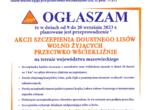 Informacja o szczepieniu lisów na terenie województwa mazowieckiego