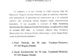 Obwieszczenie Okręgowej Komisji Wyborczej Nr. 127 w Bogutach-Piankach